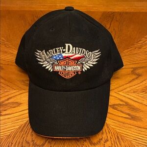 Harley-Davidson Black and Silver Logo Cap